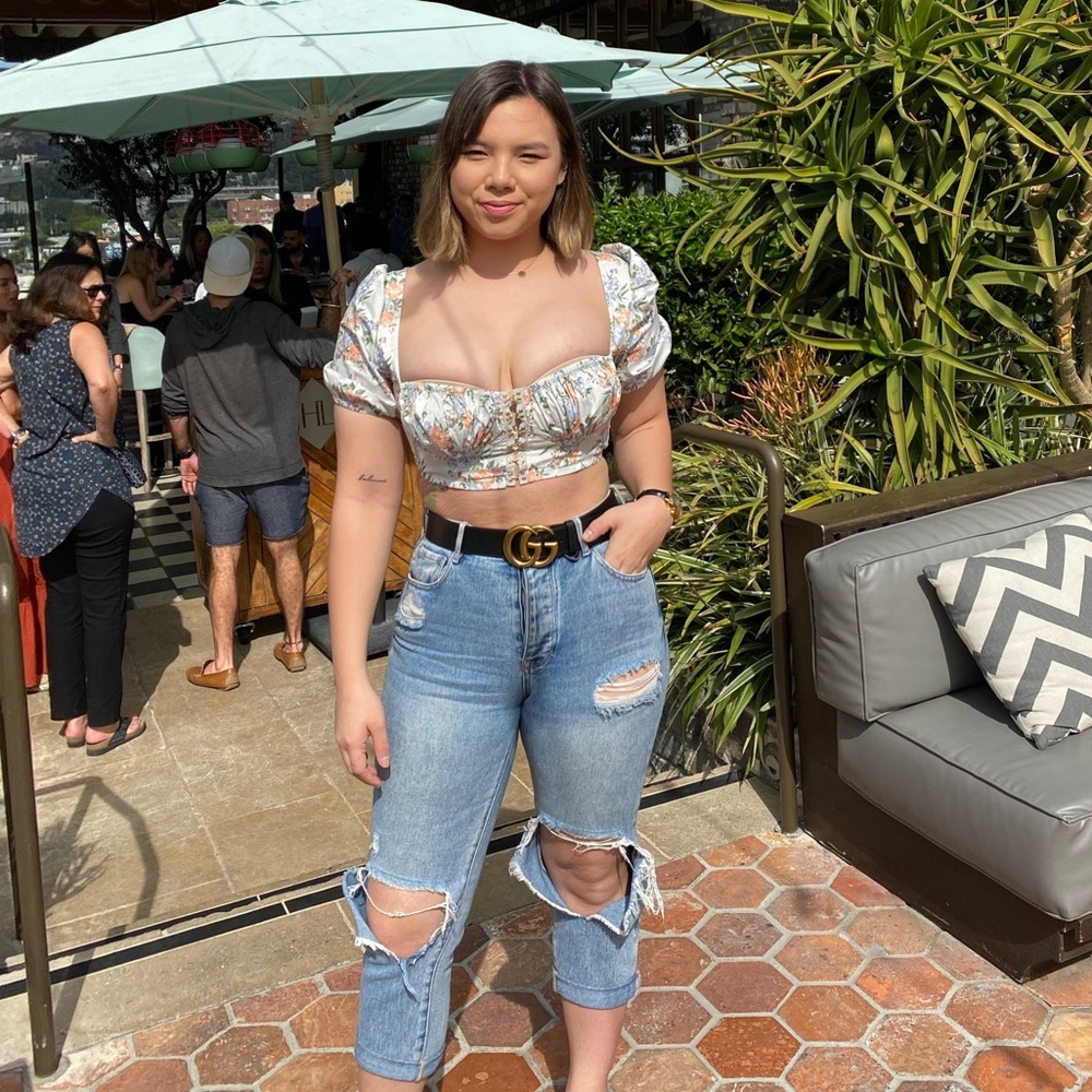 House of CB cropped blouse